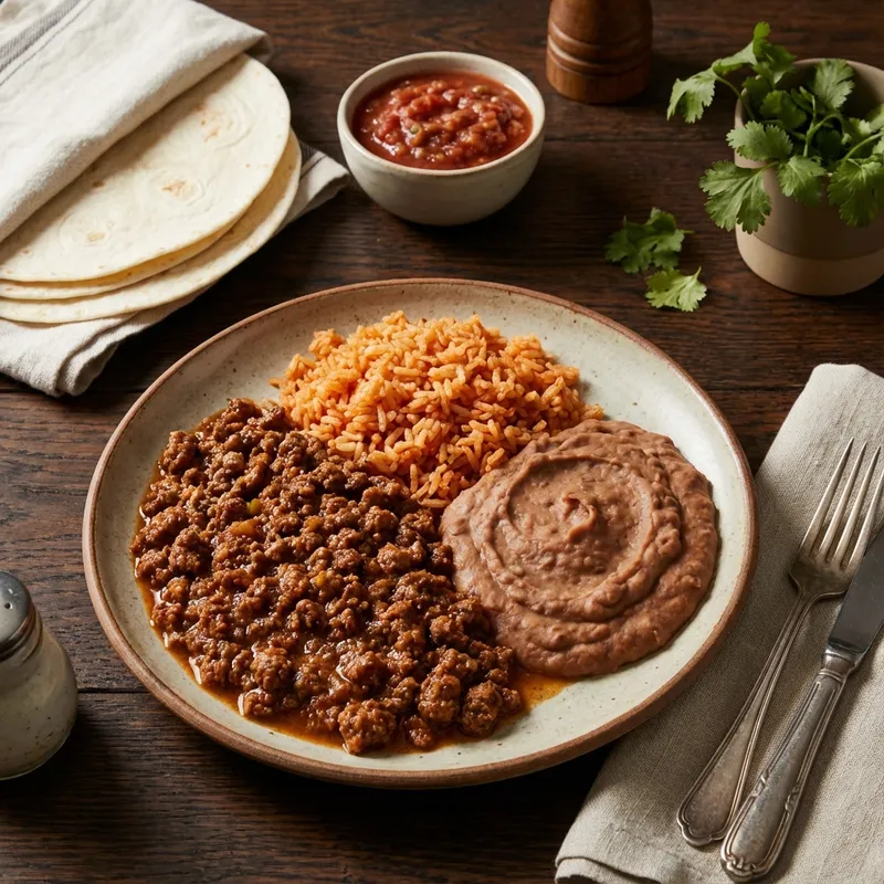 צלחת צ'ילי בקר טחון