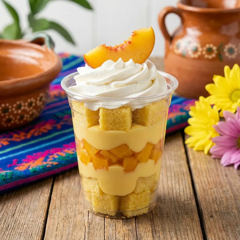 Pastel de Duraznos con Crema (10oz)